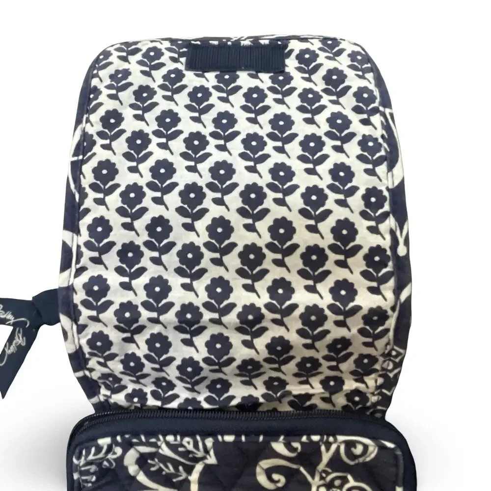 Vera Bradley Mini Hipster Indigo Pop Crossbody Bag Floral Blue White Quilted